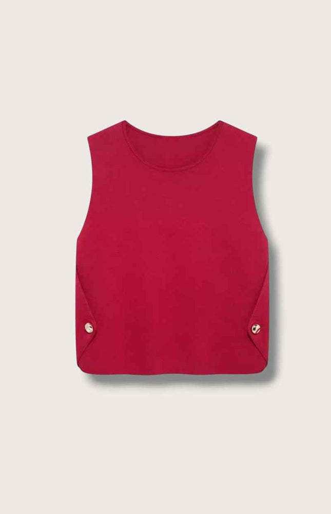 Knitted Cropped Vest
