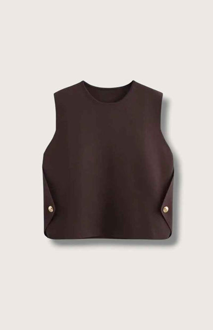 Knitted Cropped Vest