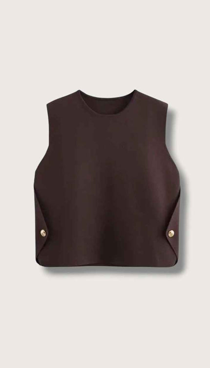 Knitted Cropped Vest
