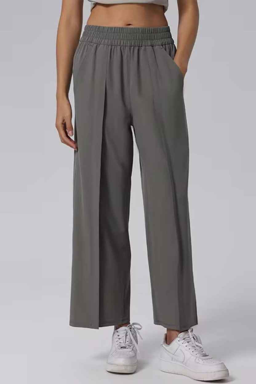 Athleisure Straight-Cut Pants