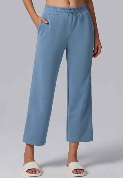 Relaxed-Fit 3/4 Straight-Cut Pants