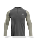 Light grey with khaki green