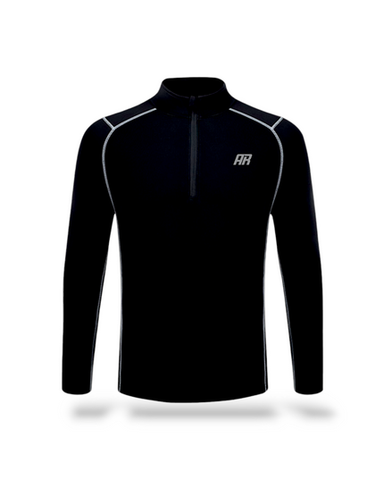 Sweatwicking Half-Zipper Running Long Sleeves Shirt - ANJE REBEL