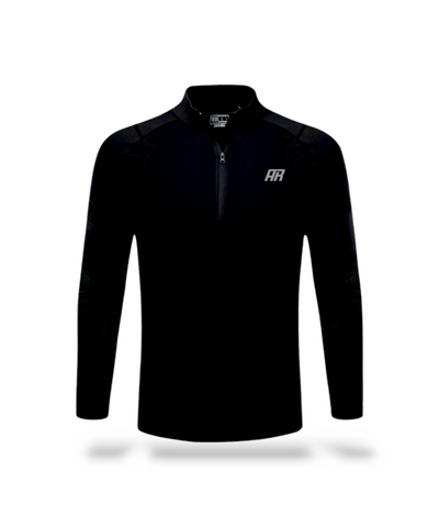 Sweatwicking Half-Zipper Running Long Sleeves Shirt - ANJE REBEL