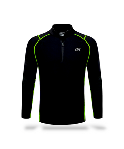 Sweatwicking Half-Zipper Running Long Sleeves Shirt - ANJE REBEL