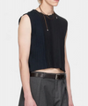 Rebel Raw Cropped Sleeveless Shirt - ANJE REBEL