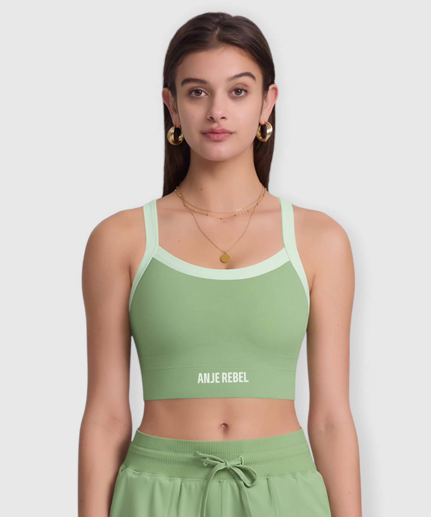 Women's Buckle Back Support Cropped Tank Top