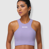 Women's Laced Back Halterneck Cropped Sports Bra