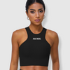 Women's Laced Back Halterneck Cropped Sports Bra