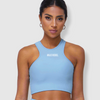 Women's Laced Back Halterneck Cropped Sports Bra