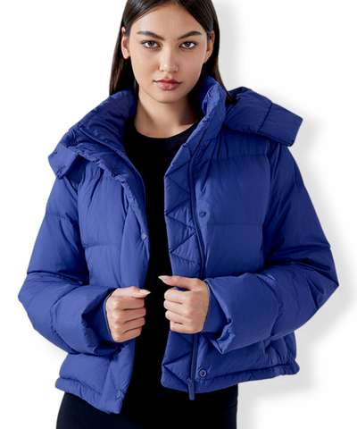 Alia Quilted Windproof Hooded Jacket