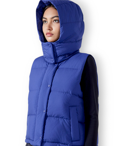 Alia Quilted Hooded Vest Jacket