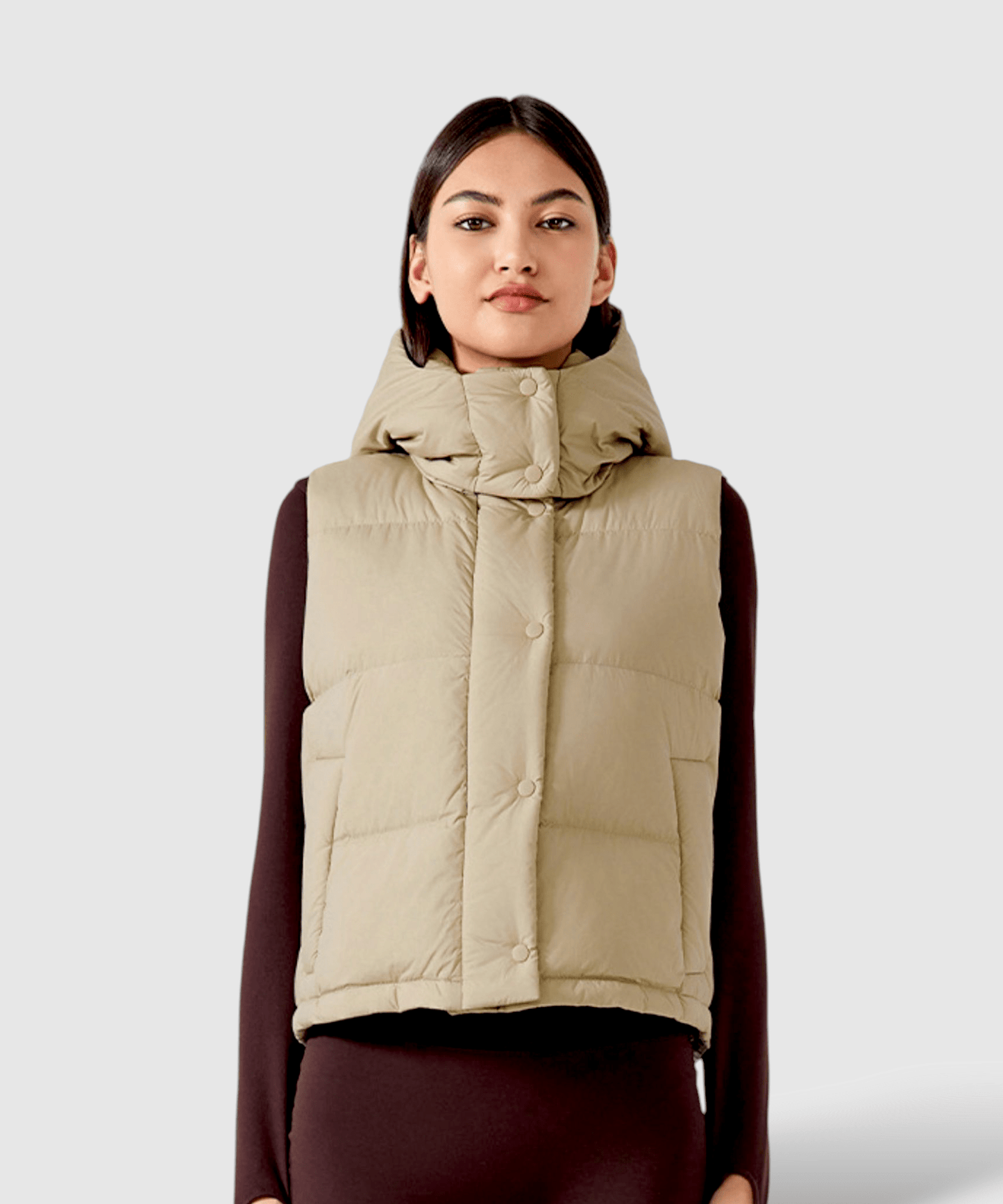 Alia Quilted Hooded Vest Jacket - ANJE REBEL