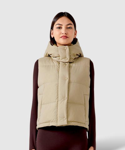 Alia Quilted Hooded Vest Jacket