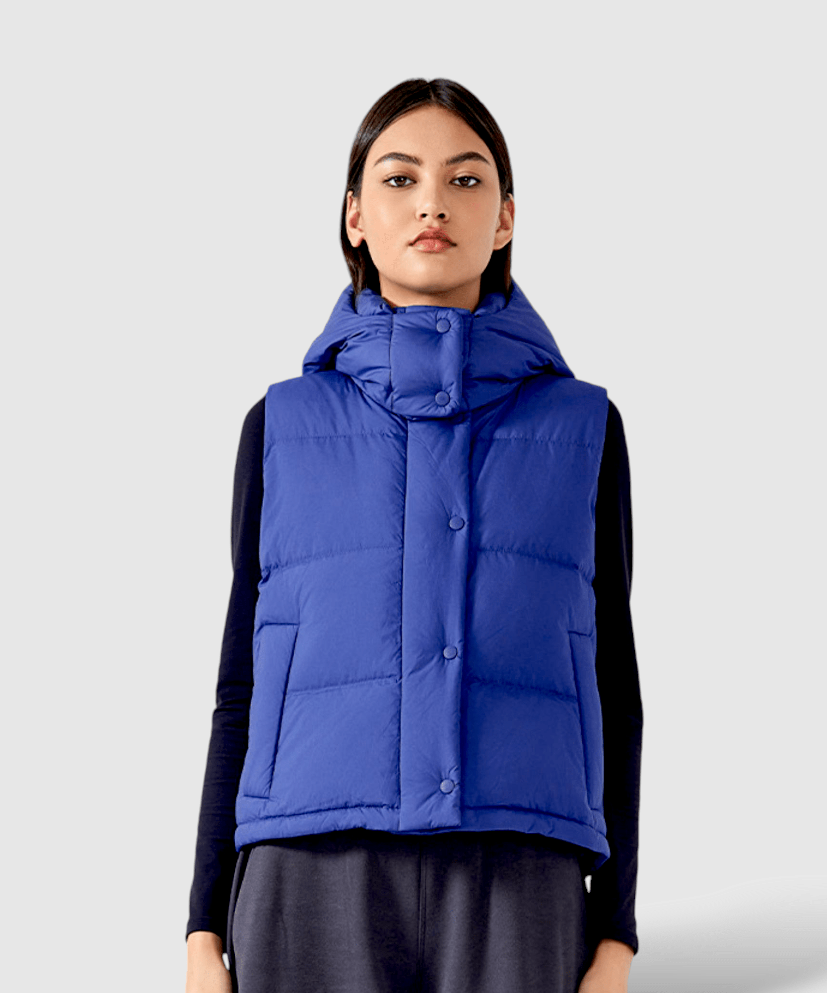 Alia Quilted Hooded Vest Jacket - ANJE REBEL