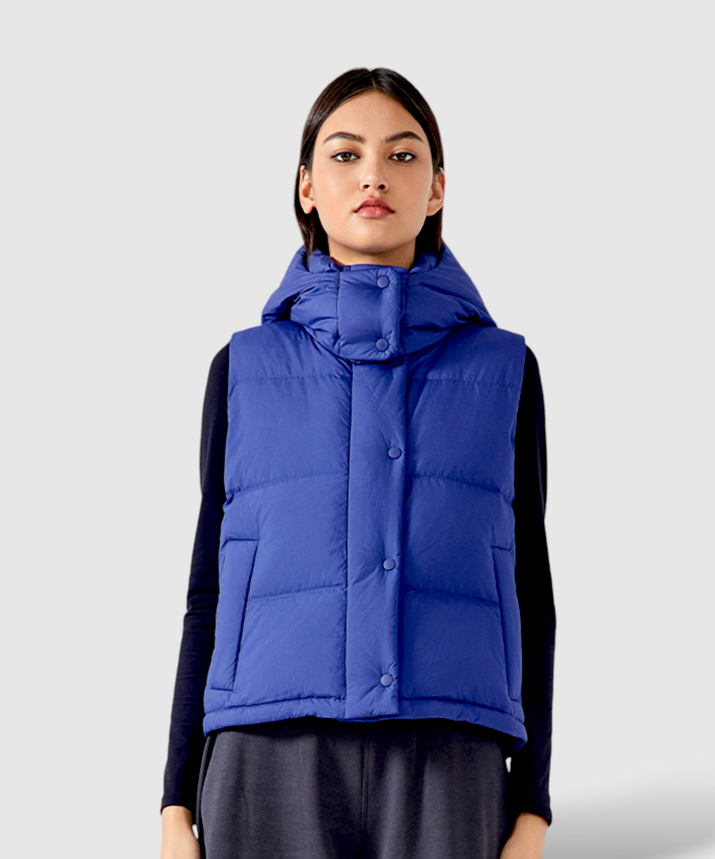 Alia Quilted Hooded Vest Jacket