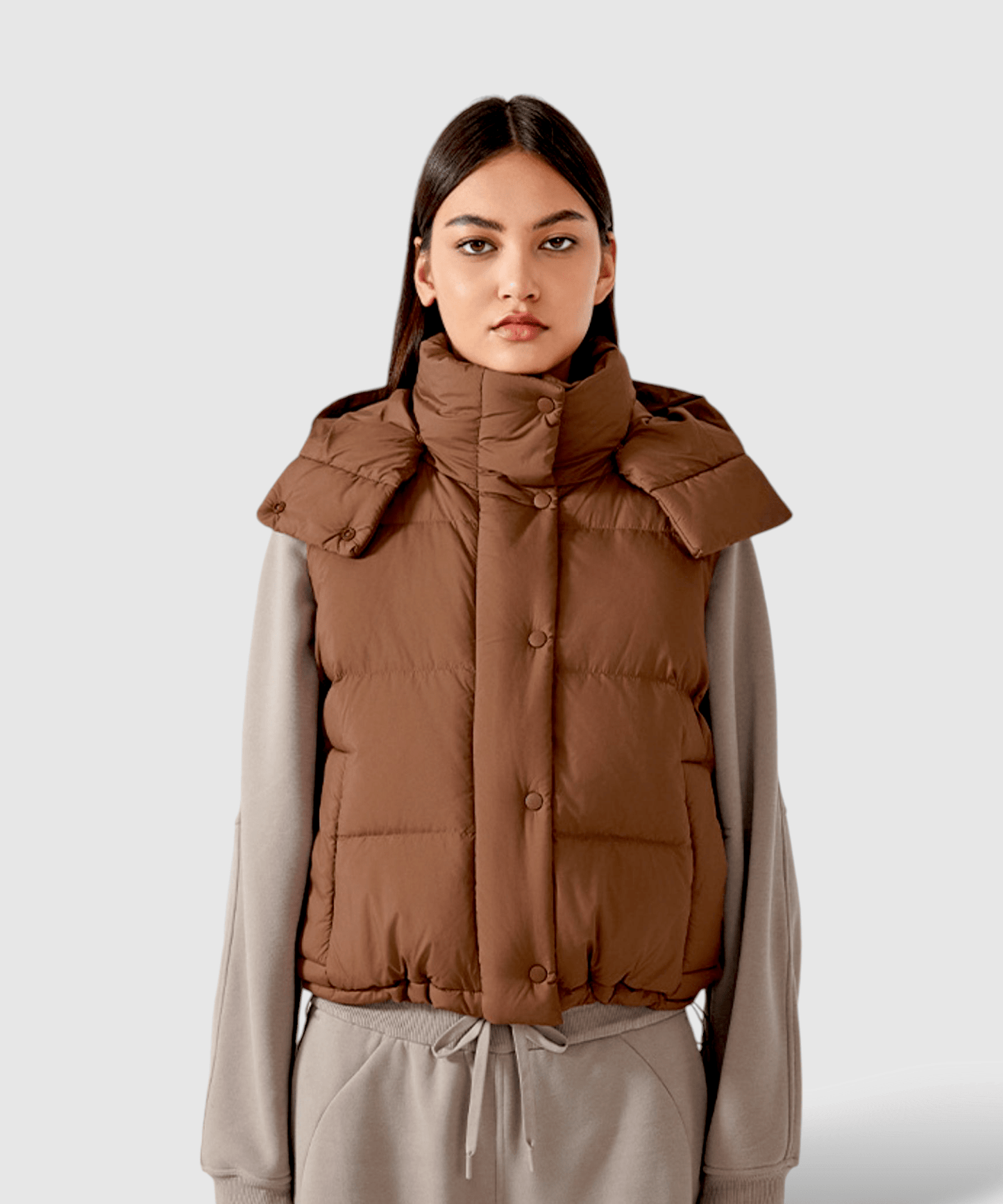 Alia Quilted Hooded Vest Jacket - ANJE REBEL