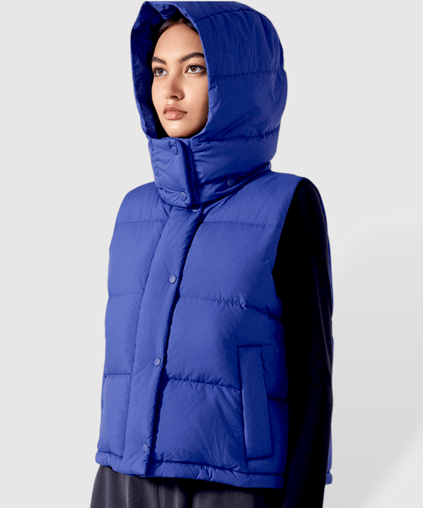 Alia Quilted Hooded Vest Jacket - ANJE REBEL