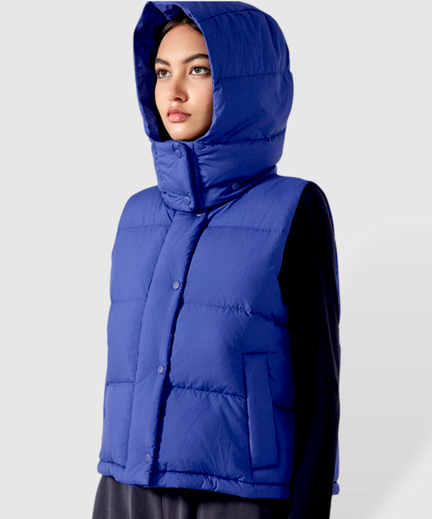 Alia Quilted Hooded Vest Jacket