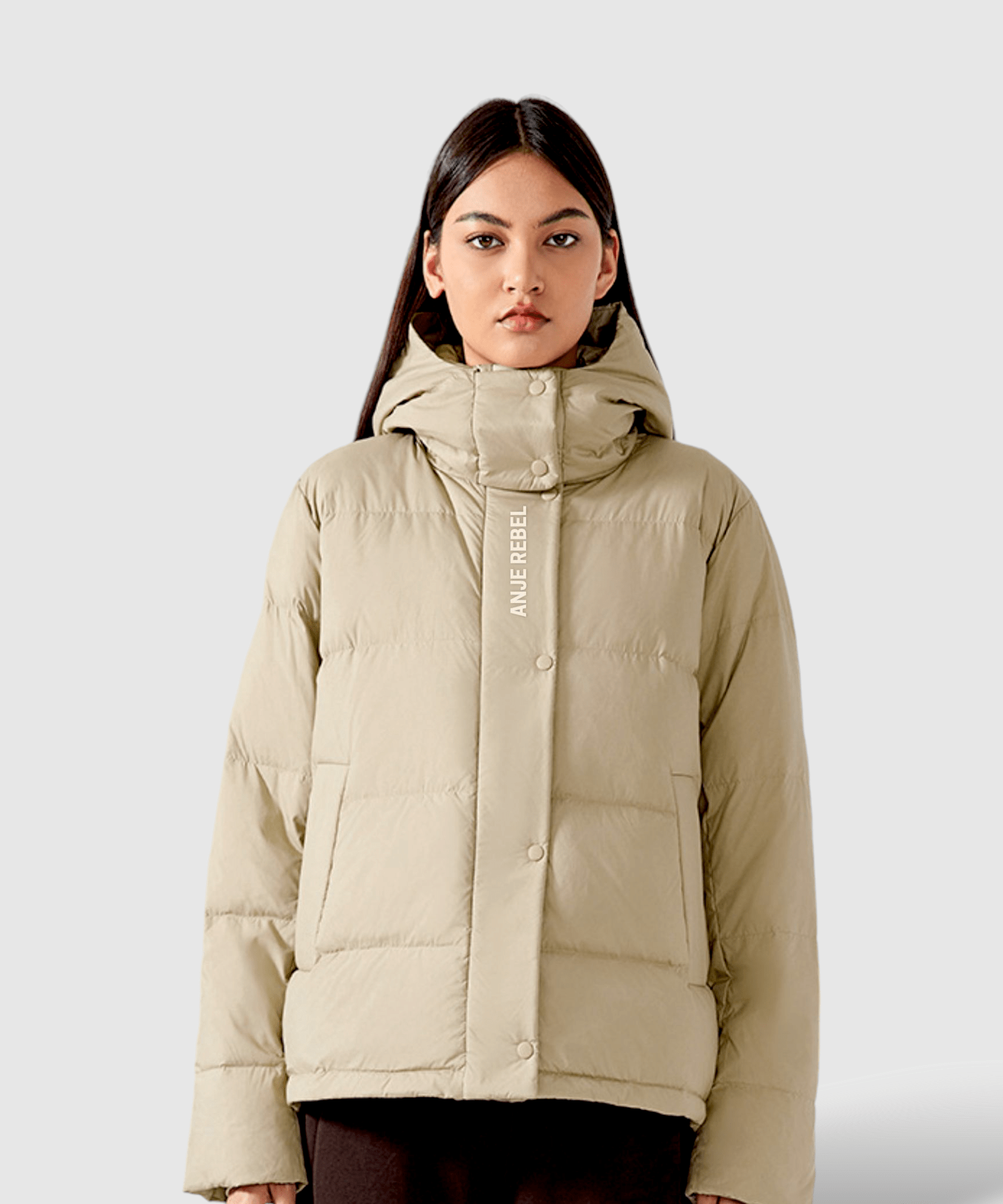 Alia Mid - Length Quilted Hooded Jacket - ANJE REBEL