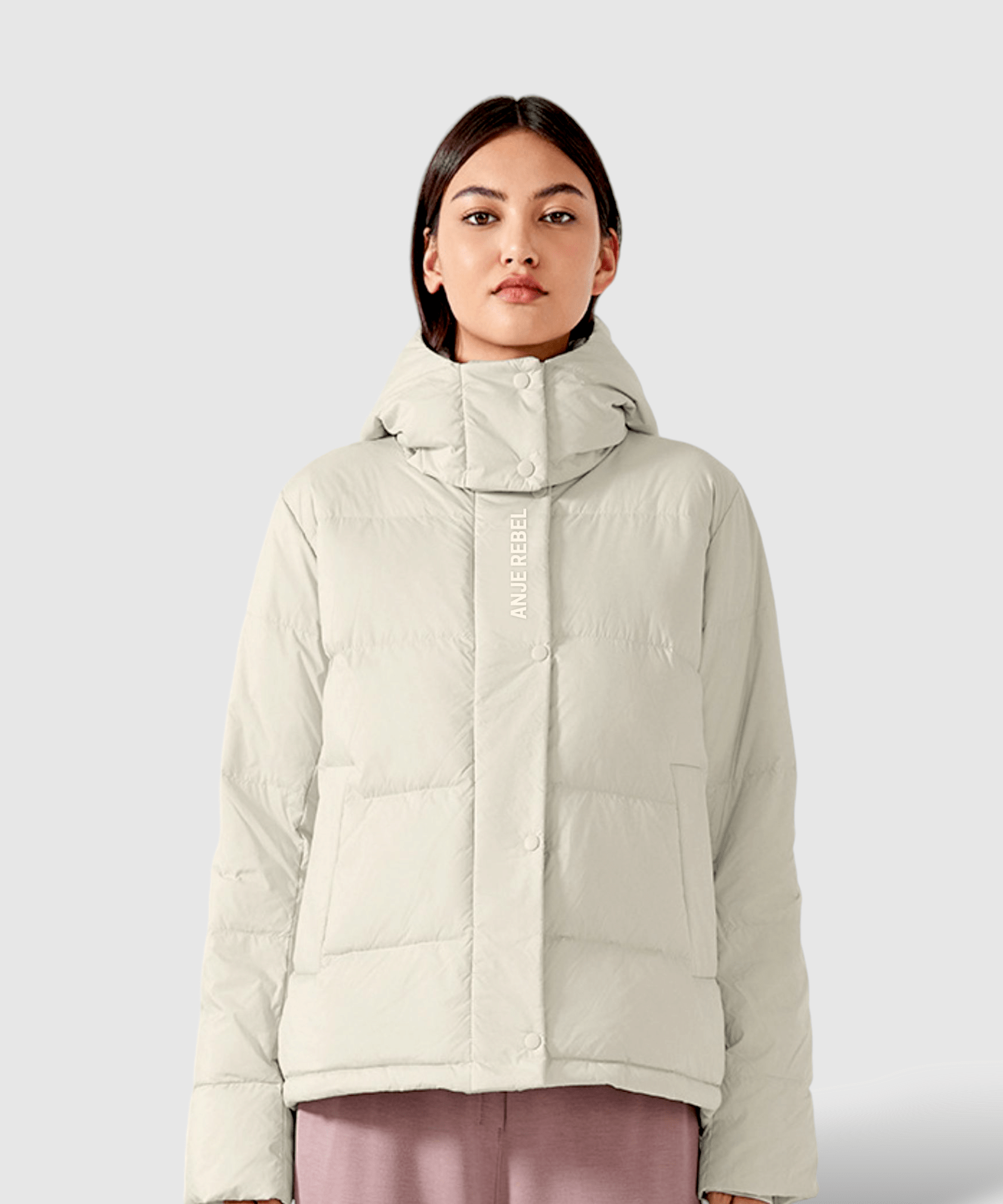 Alia Mid - Length Quilted Hooded Jacket - ANJE REBEL