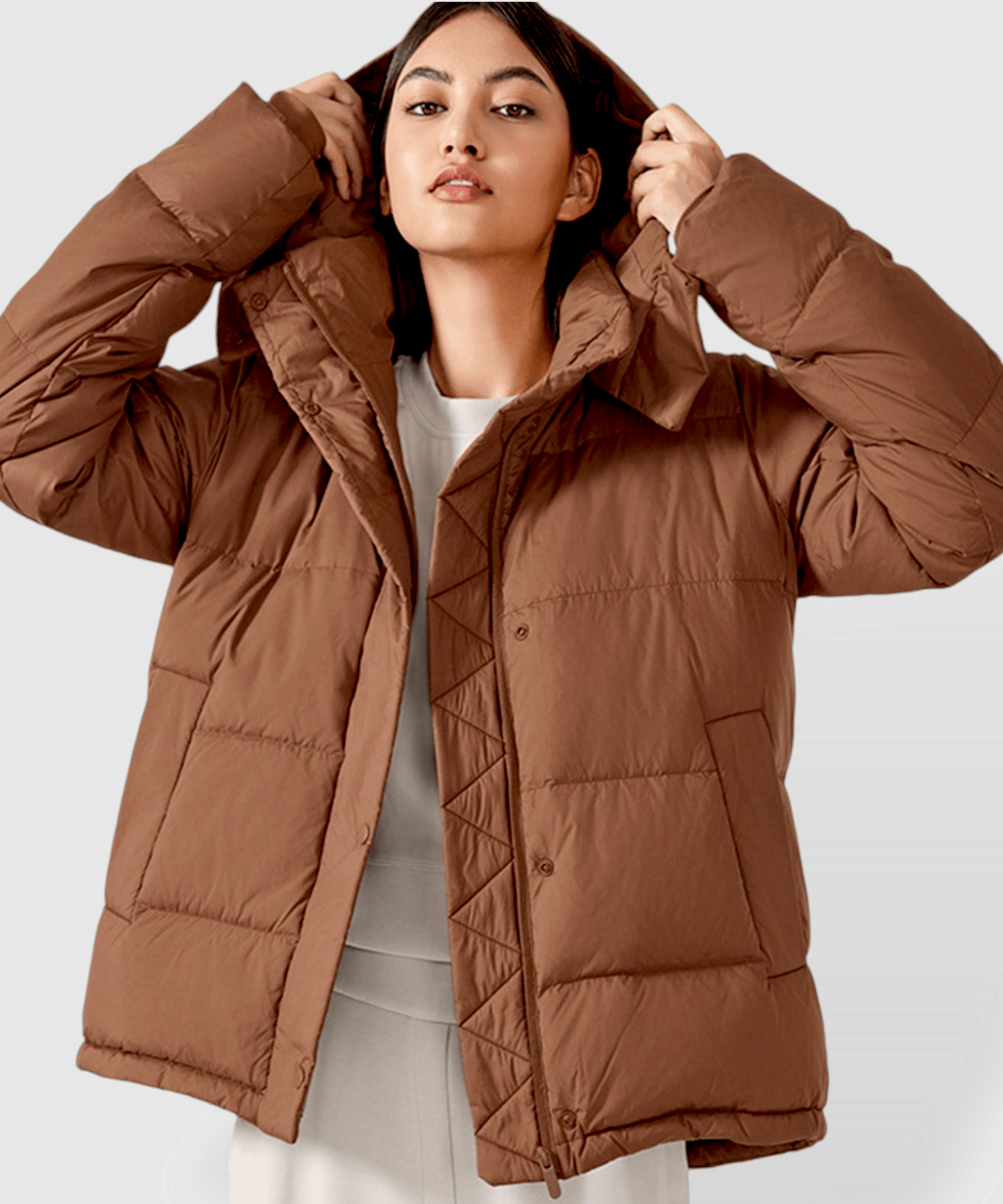 Alia Mid - Length Quilted Hooded Jacket - ANJE REBEL