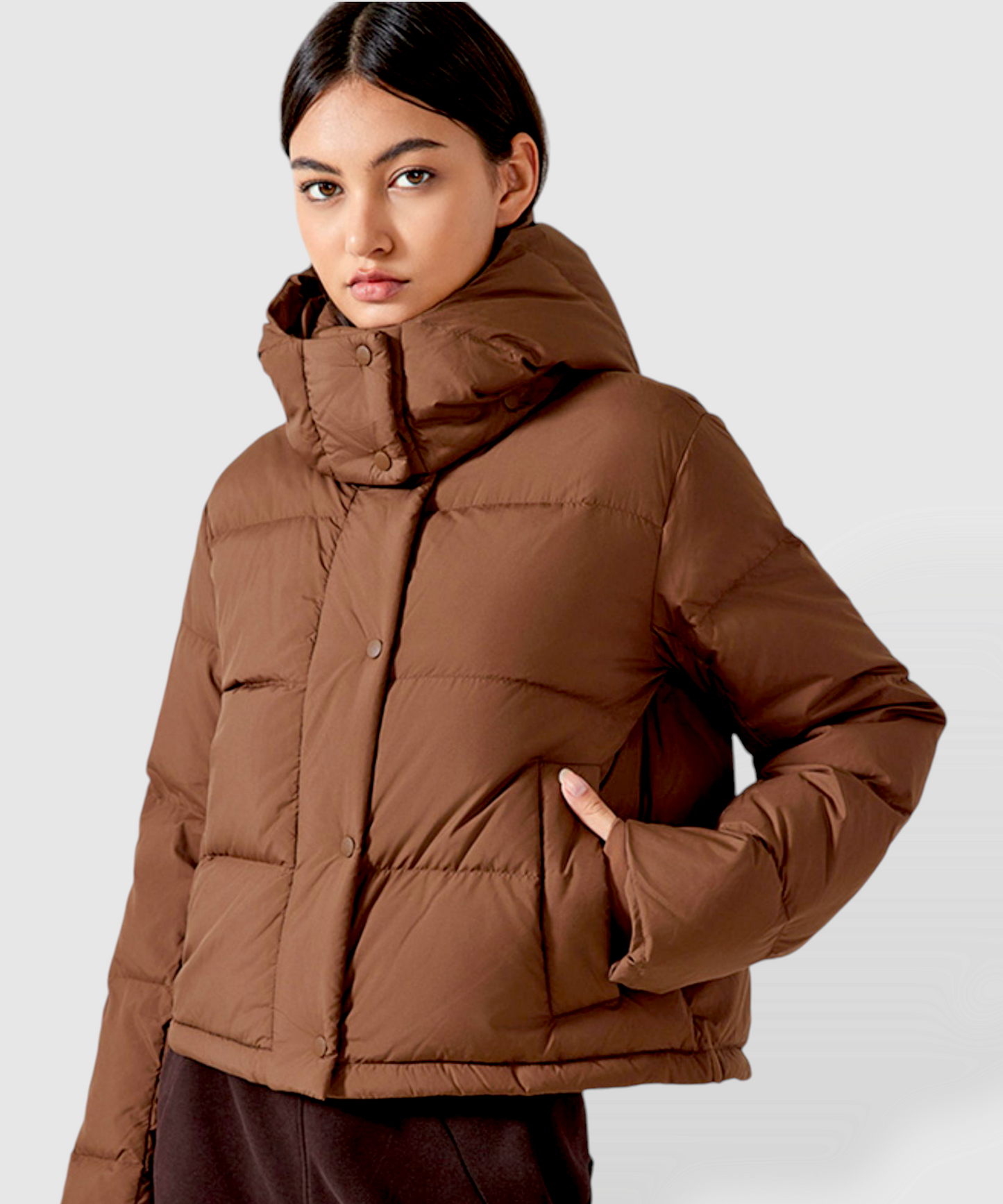 Alia Quilted Windproof Hooded Jacket