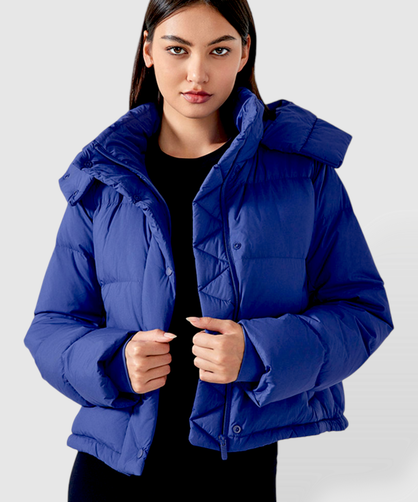 Alia Quilted Windproof Hooded Jacket