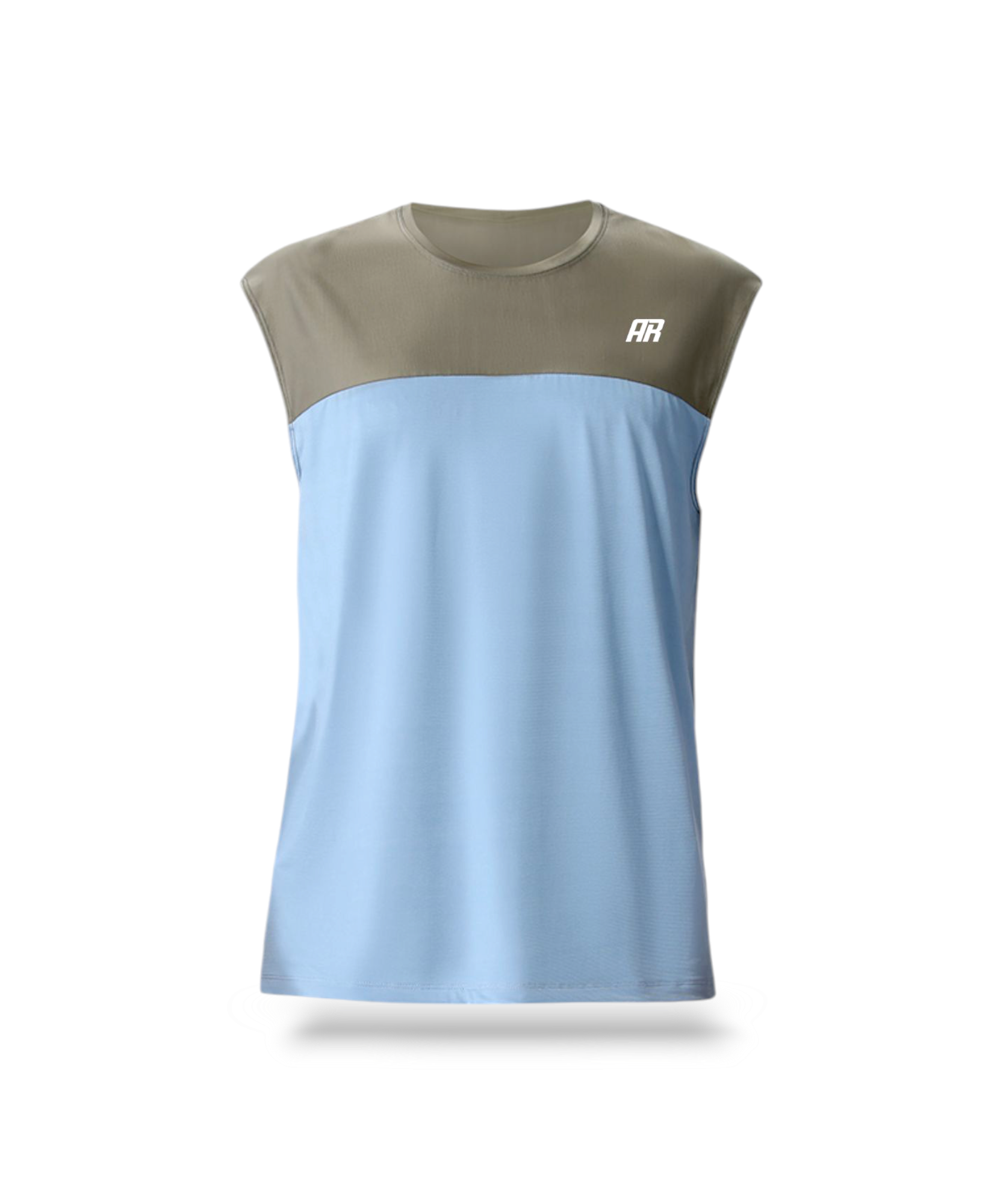 Ultra-Stretch Active Grey Blue Tank Top