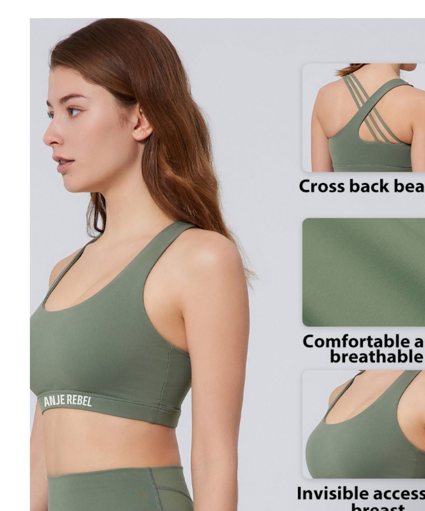 Women's Cross-Back Support Sports Bra