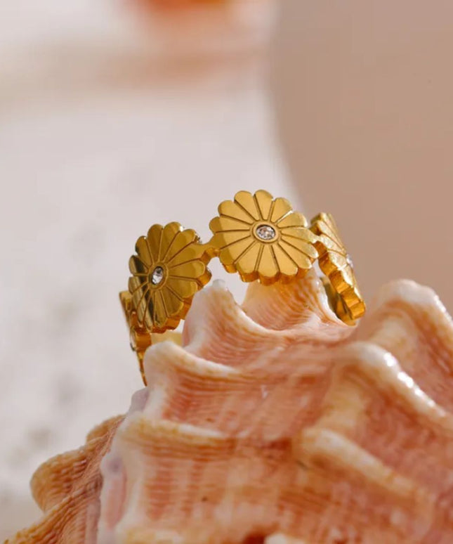 Floral Gold Ring ANJE REBEL