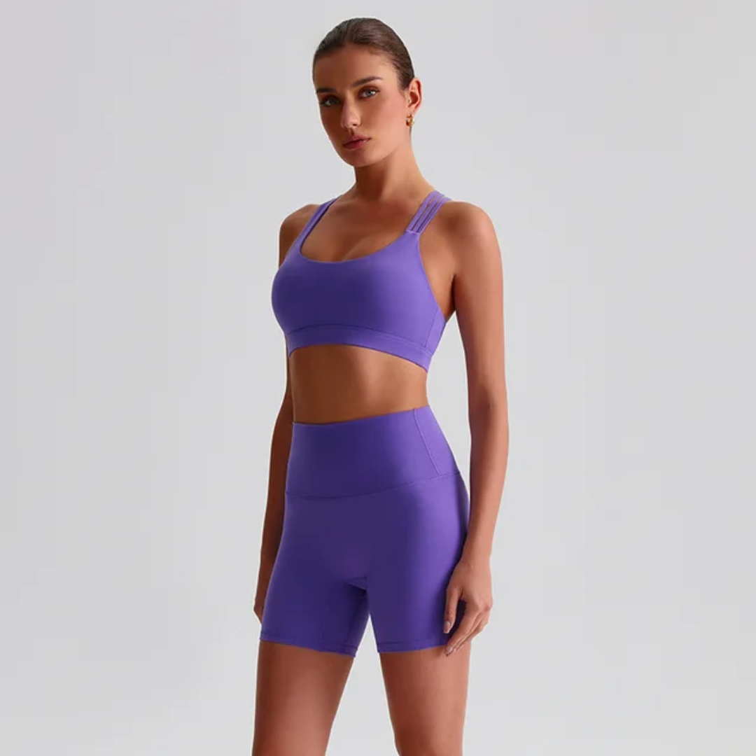 Straps Sports Bra Shorts Set ANJE REBEL