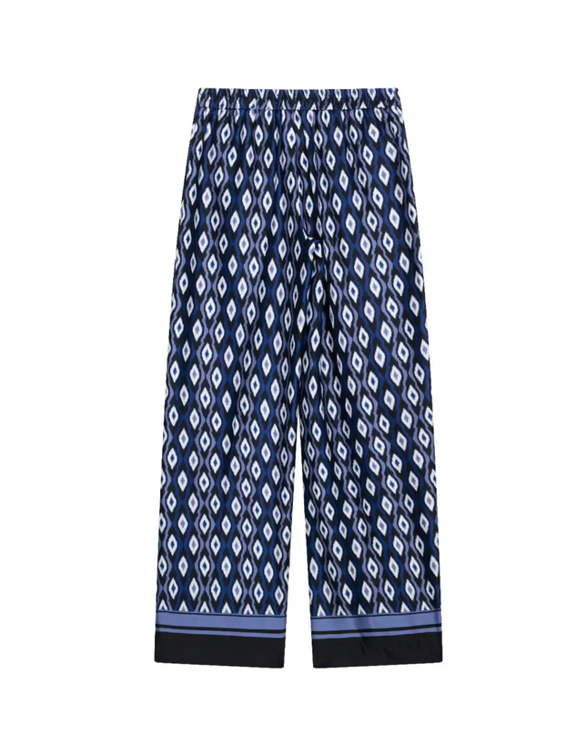 Kiowa Printed Wide-Legged Satin Pants ANJE REBEL