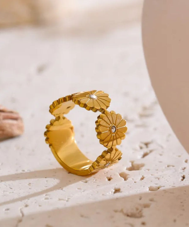 Floral Gold Ring ANJE REBEL