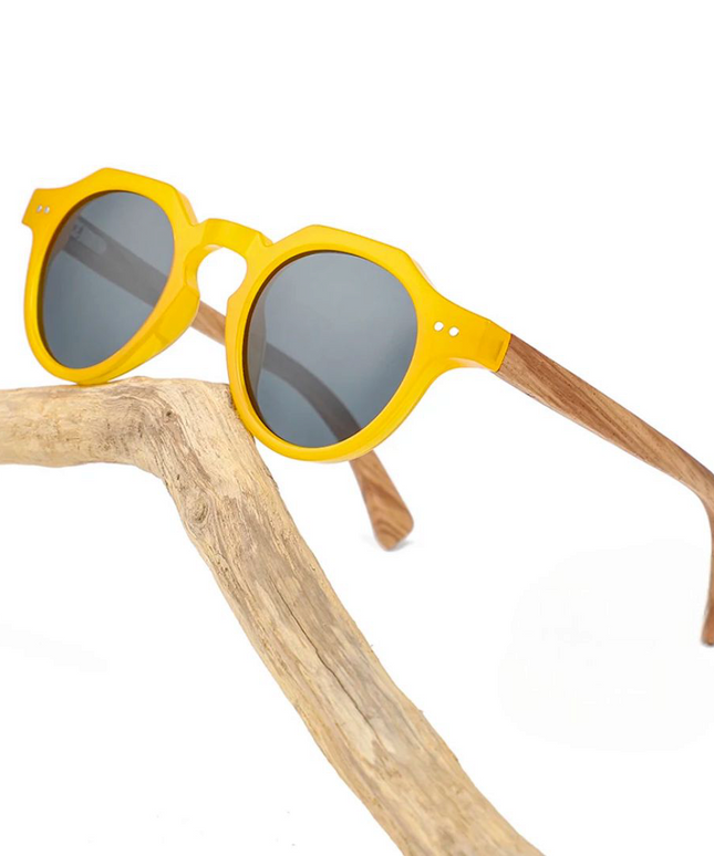 Hexagon Wood Sunglasses ANJE REBEL