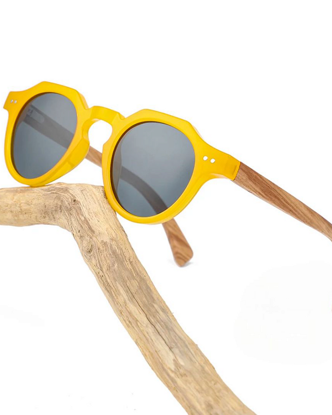 Hexagon Wood Sunglasses ANJE REBEL