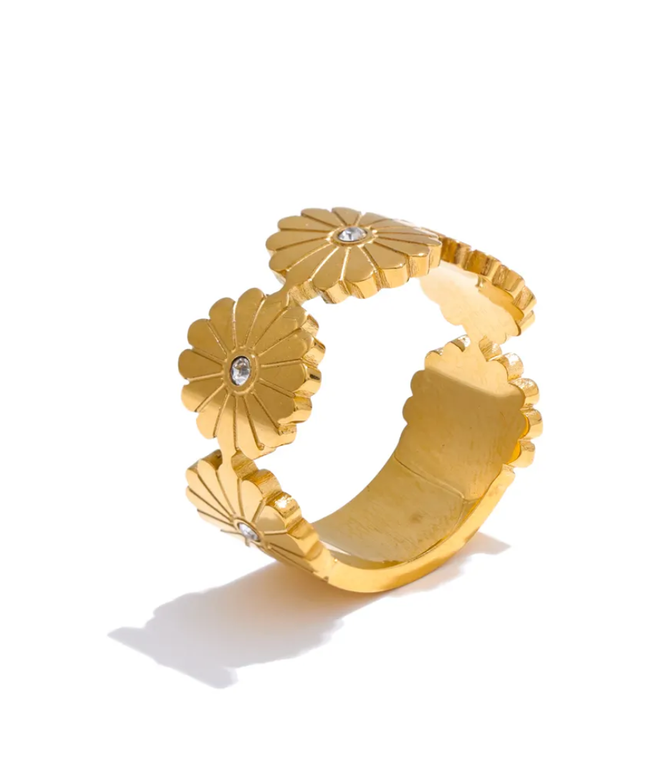 Floral Gold Ring ANJE REBEL