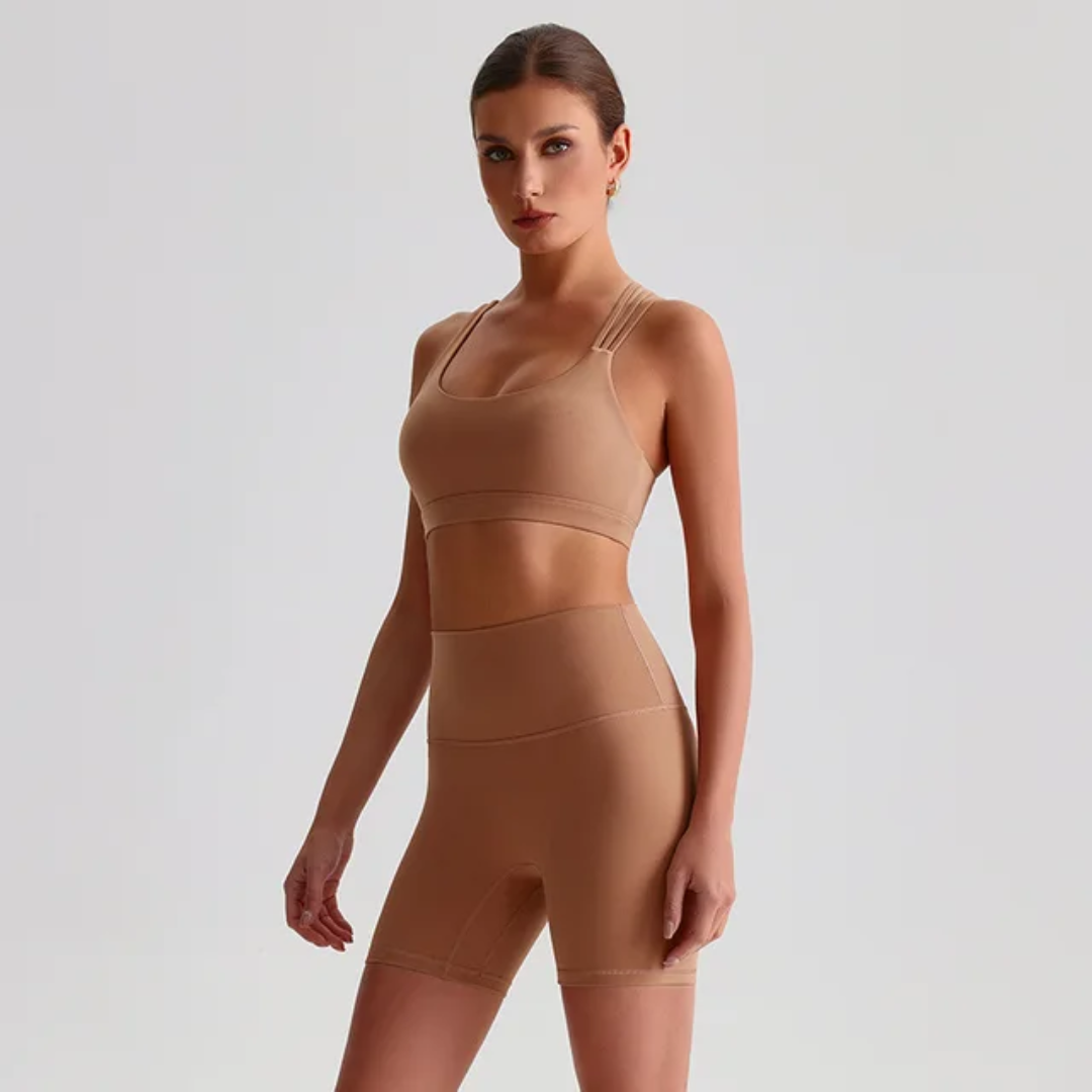Straps Sports Bra Shorts Set ANJE REBEL