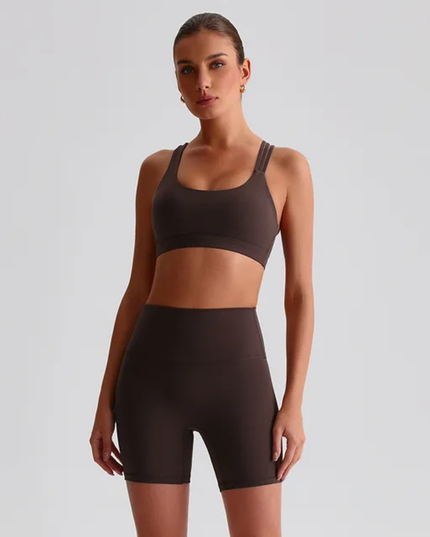 Cross-Back Sports Bra Shorts Set ANJE REBEL