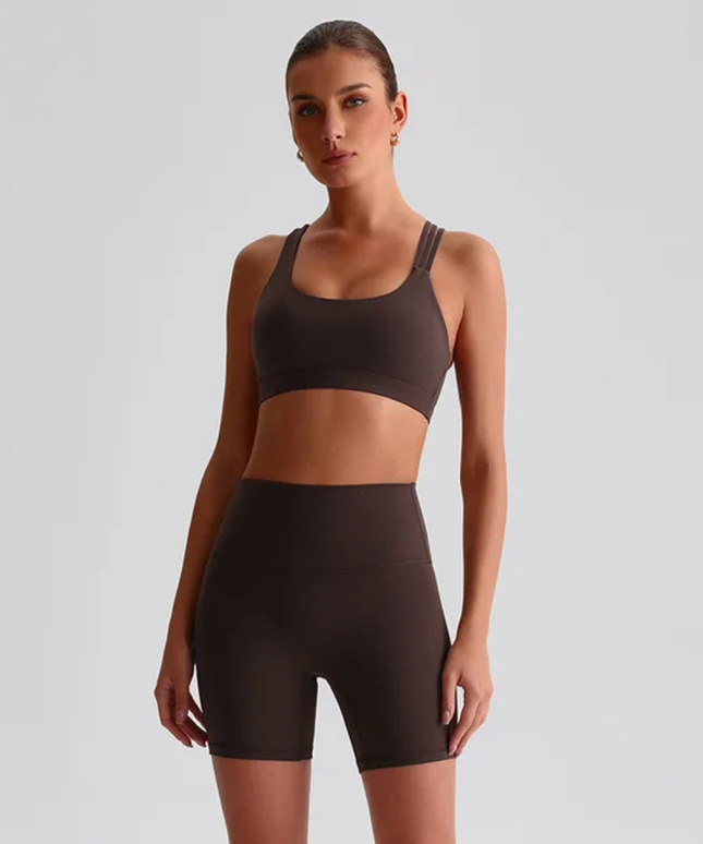 Cross-Back Sports Bra Shorts Set ANJE REBEL