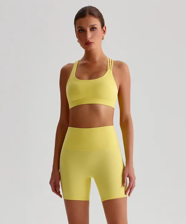 Straps Sports Bra Shorts Set ANJE REBEL
