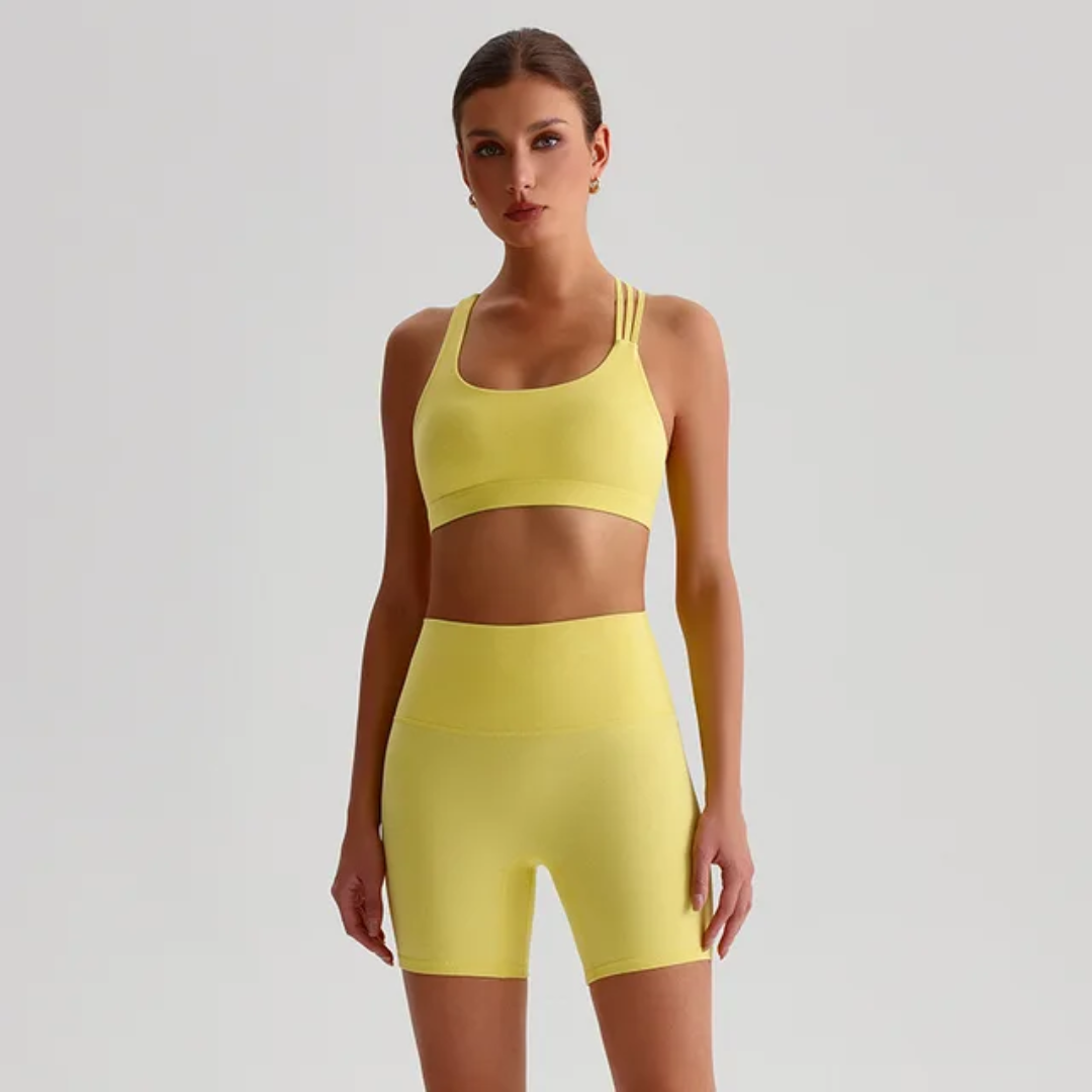 Straps Sports Bra Shorts Set ANJE REBEL