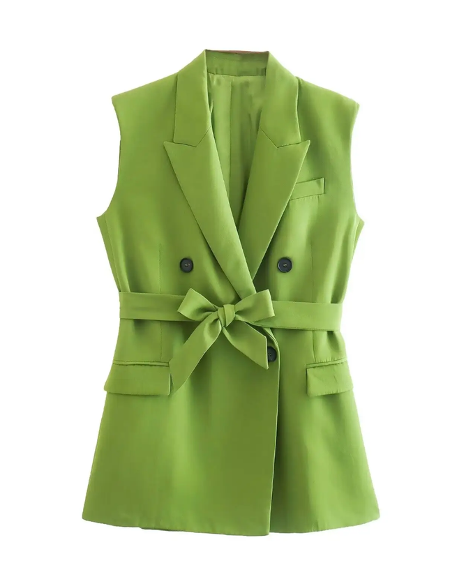 Double-Breasted Waistcoat Vest ANJE REBEL