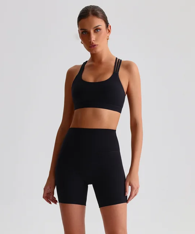Cross-Back Sports Bra Shorts Set ANJE REBEL