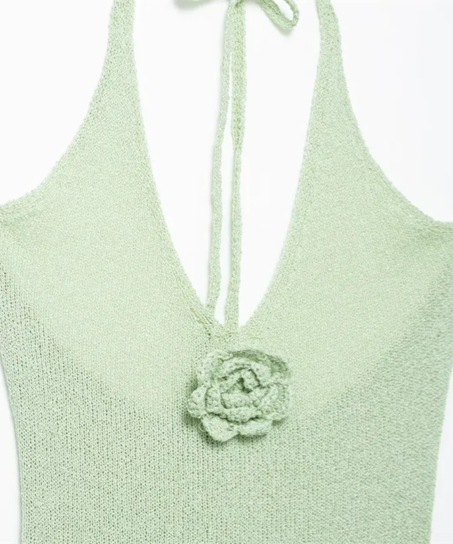 Knitted Floral Dress ANJE REBEL
