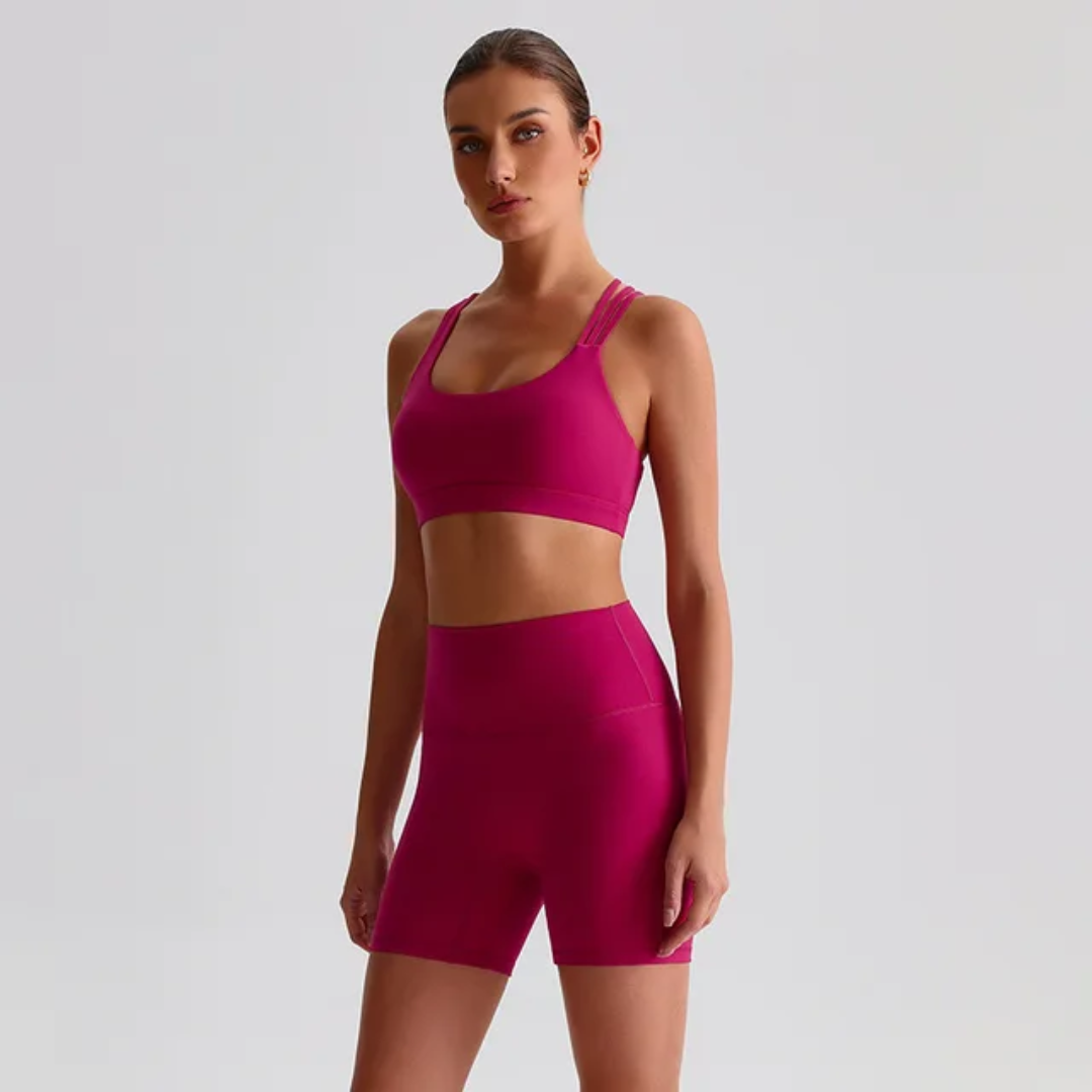 Straps Sports Bra Shorts Set ANJE REBEL