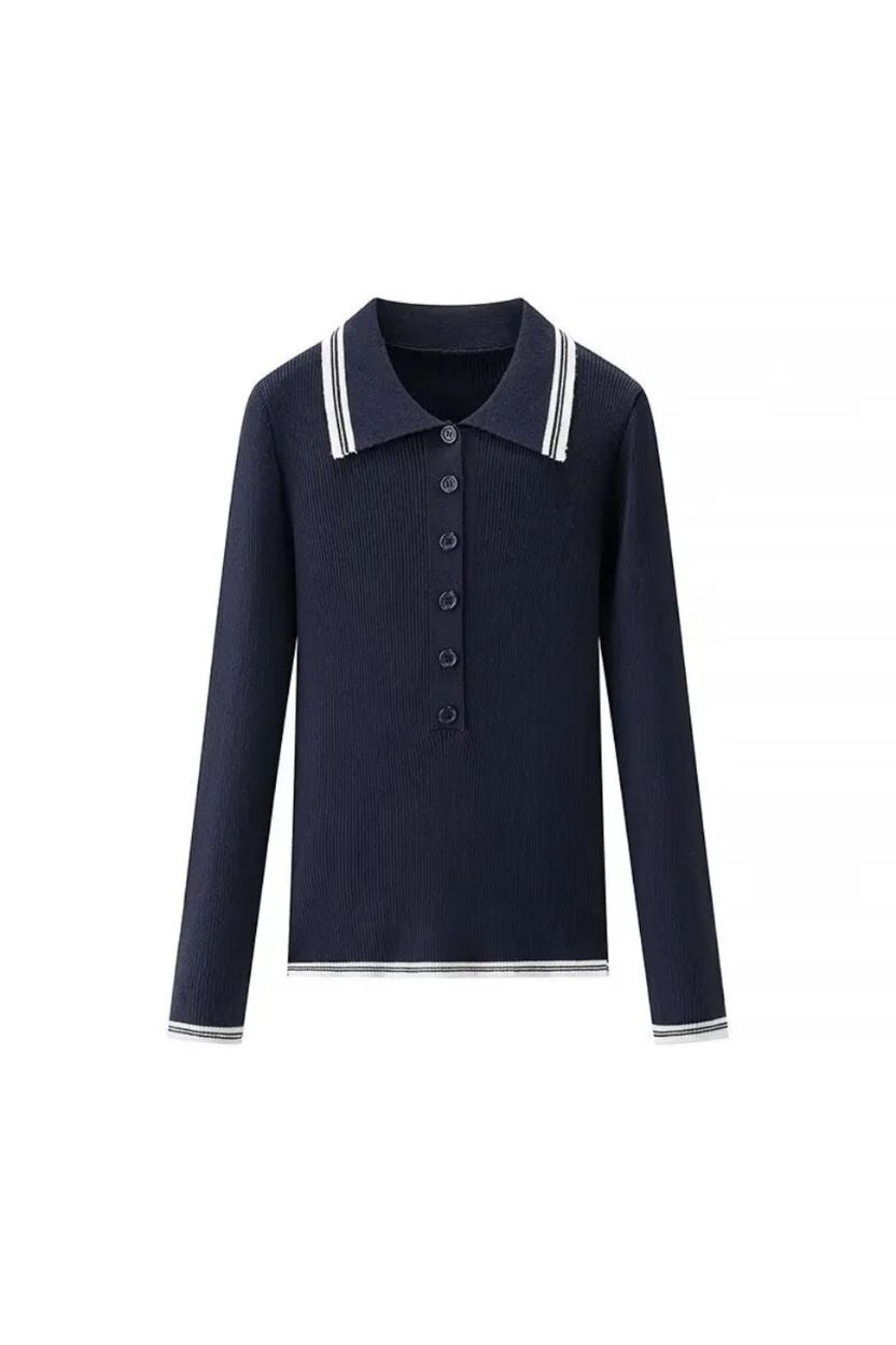 Collared Oxford Nautical Sweater Shirt ANJE REBEL