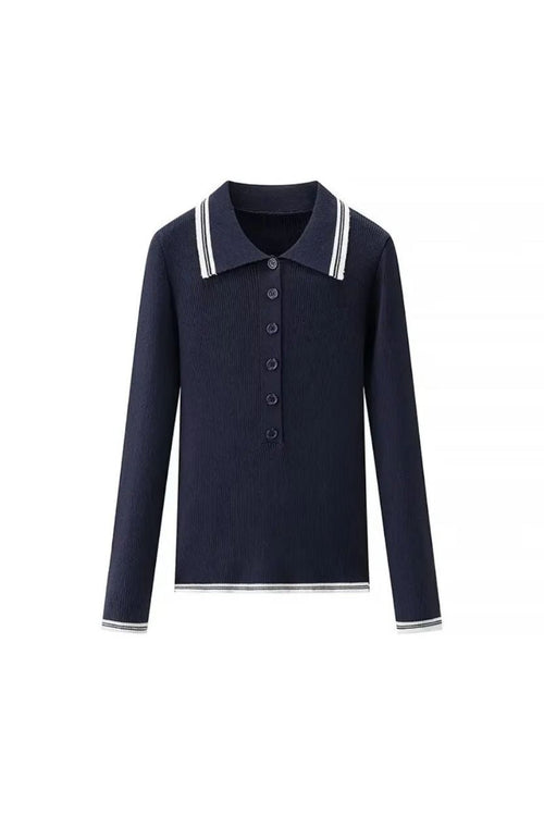 Collared Oxford Nautical Sweater Shirt ANJE REBEL