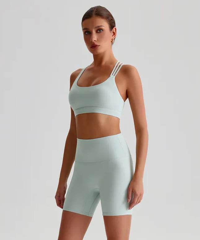 Cross-Back Sports Bra Shorts Set ANJE REBEL