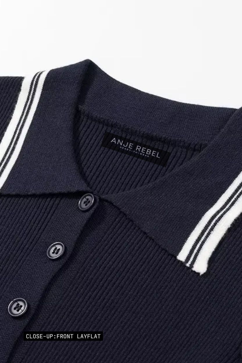 Collared Oxford Nautical Sweater Shirt ANJE REBEL